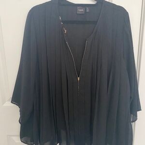 Rafaella Pleated Zippered Top